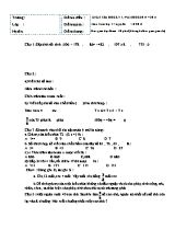 Ma trận và đề kiểm tra học kì I Toán lớp 3 (Có đáp án) - Năm học 2014-2015